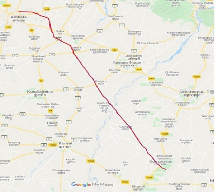 Land acquisition started for Shamli-Ambala Greenfield Corridor