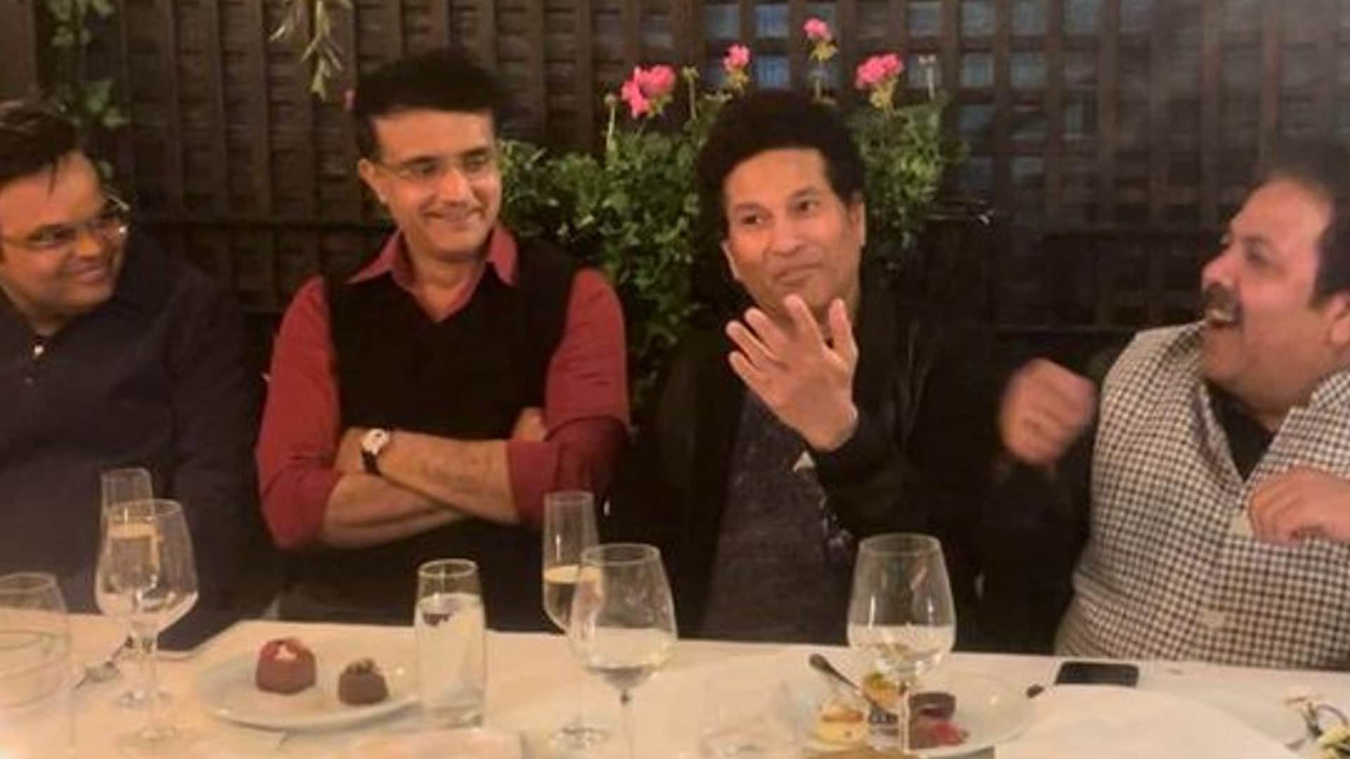 Sourav Ganguly Birthday Anjali Tendulkar Dona Ganguly jay shah Rajeev Shukla Sachin Tendulakr celebrated Sourav Ganguly 50th birthday