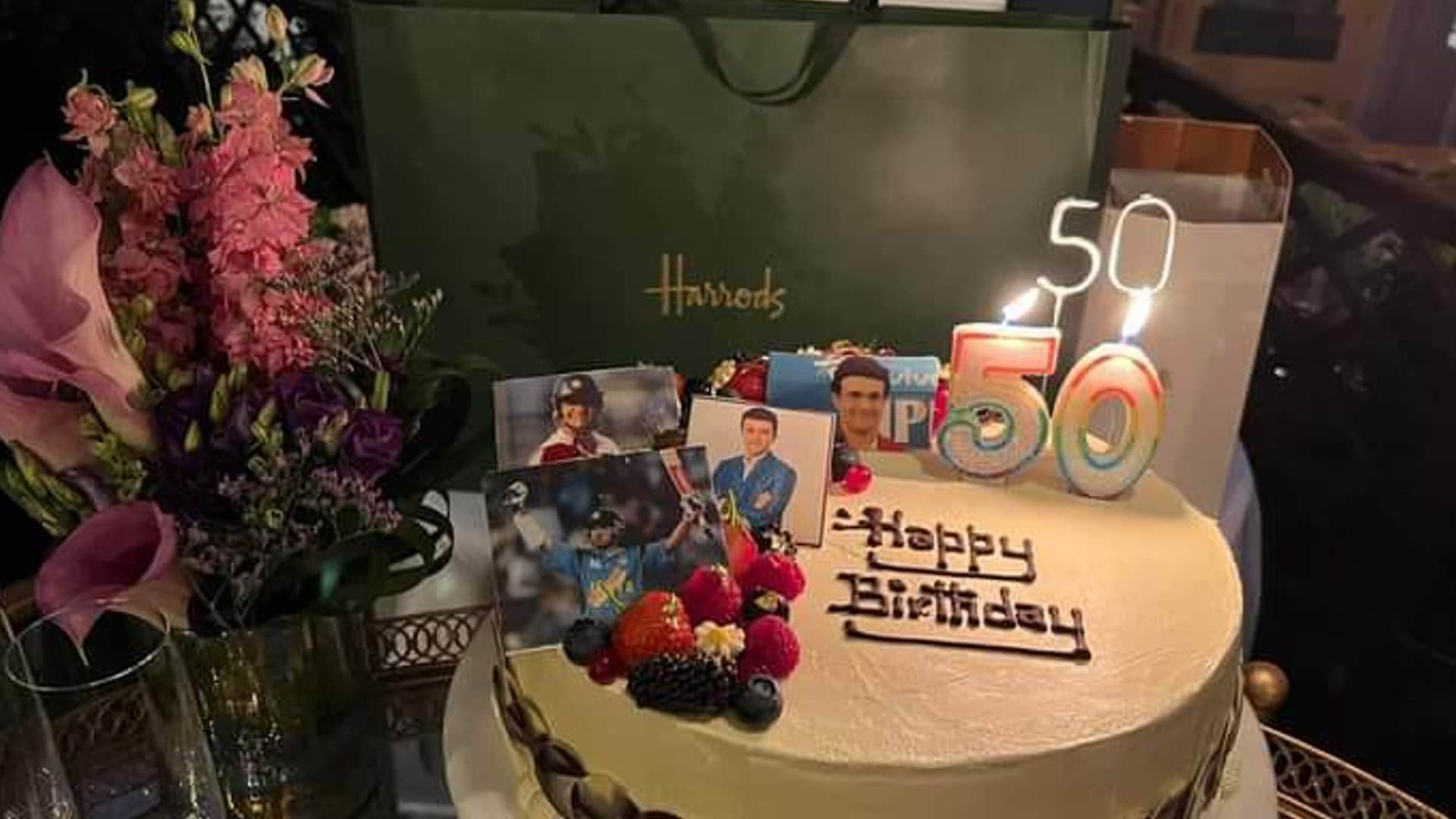 Sourav Ganguly Birthday Anjali Tendulkar Dona Ganguly jay shah Rajeev Shukla Sachin Tendulakr celebrated Sourav Ganguly 50th birthday