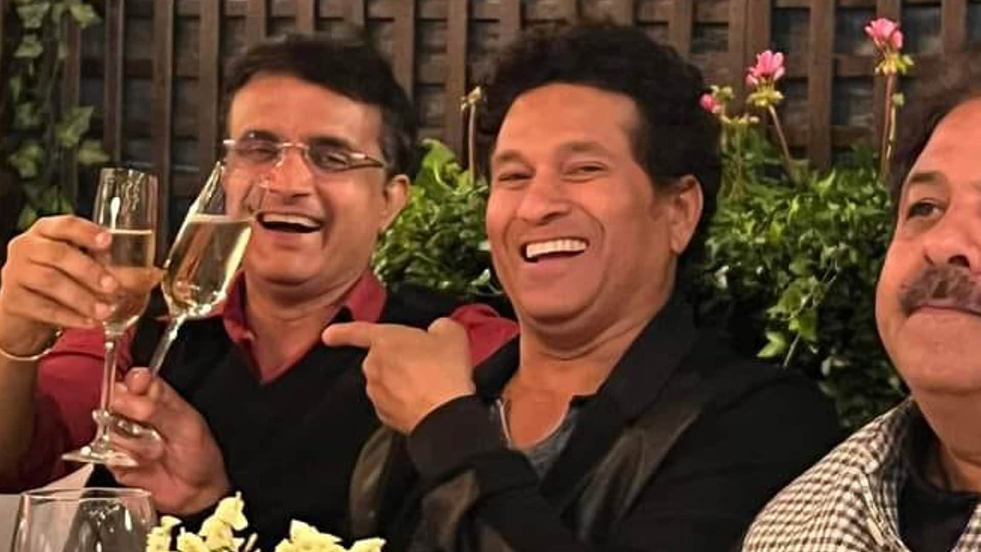 Sourav Ganguly Birthday Anjali Tendulkar Dona Ganguly jay shah Rajeev Shukla Sachin Tendulakr celebrated Sourav Ganguly 50th birthday