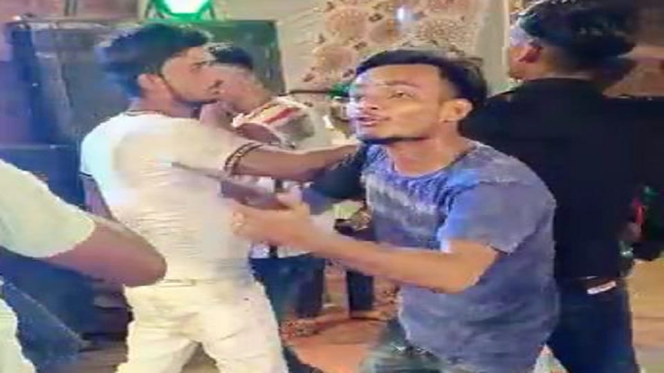 Bikers gang members dance with guns and pistols on DJ in Badaun