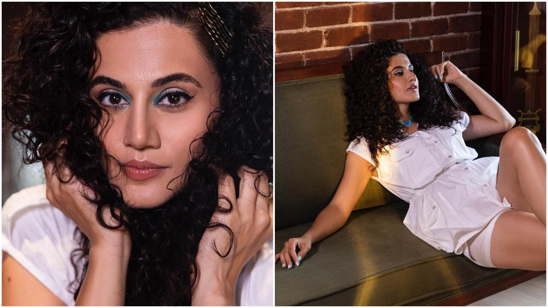 taapsee pannu look stunnig in her latest photos in white white dress shared on instagram