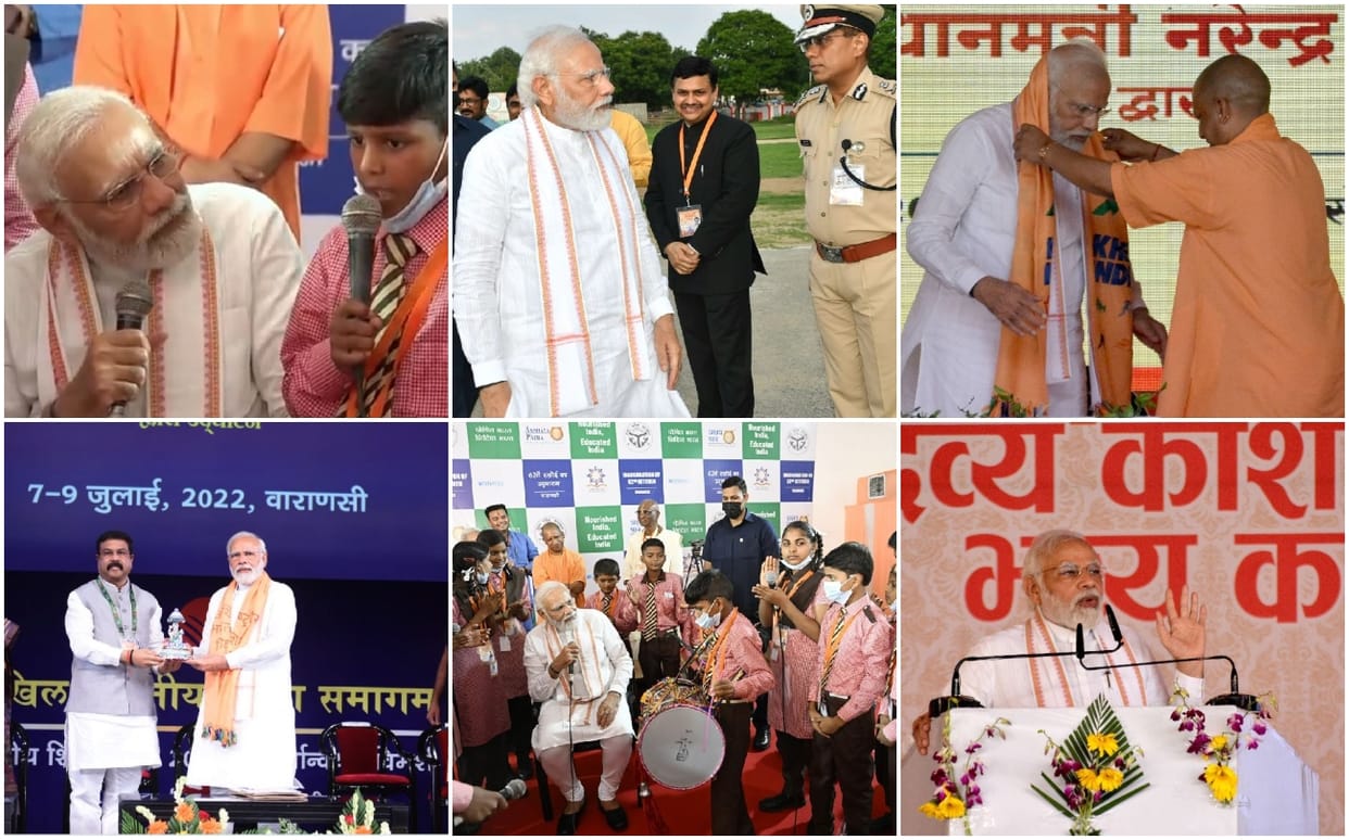 PM Modi in Varanasi interacts with children academicians and public see special moments in pictures