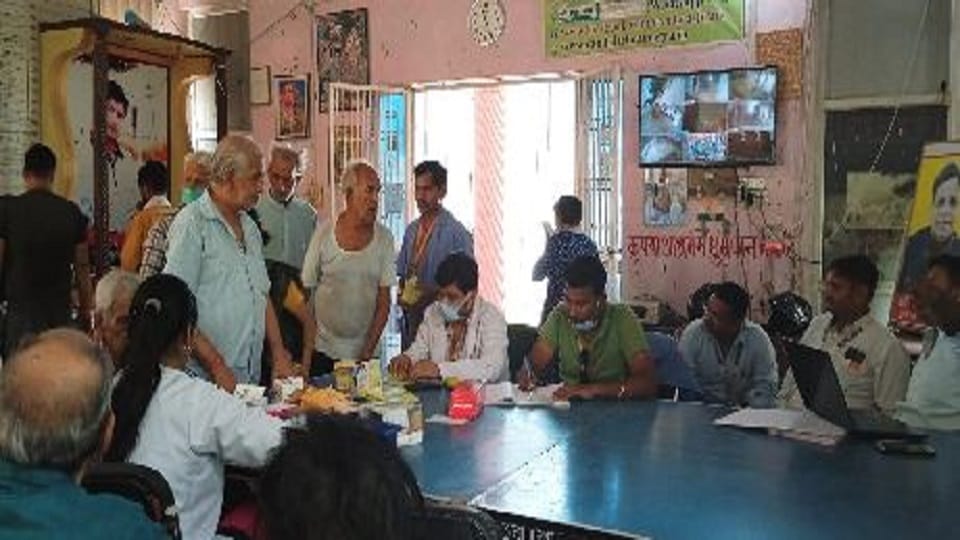 health check-up camp at Ramlal Old Age home elderly people got problem of high blood pressure