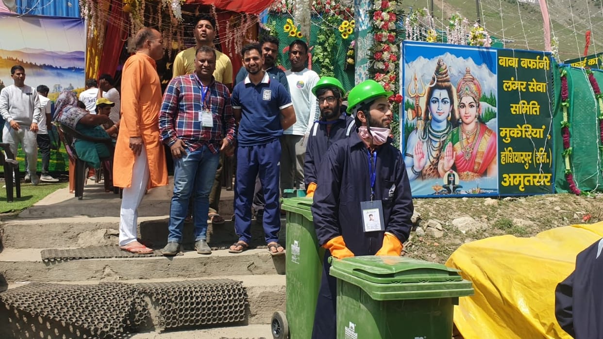 Amarnath Yatra 2022: Making Amarnath Yatra garbage free recycling machines installed on way