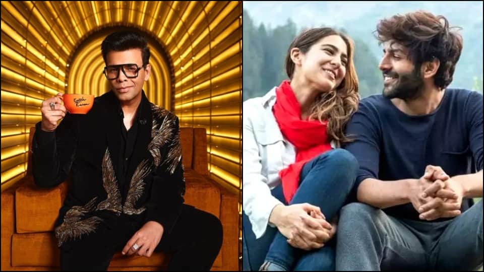 Koffee With Karan Show Karan Johar Confirms Kartik Aaryan and Sara Ali Khan Were a Couple News in Hindi