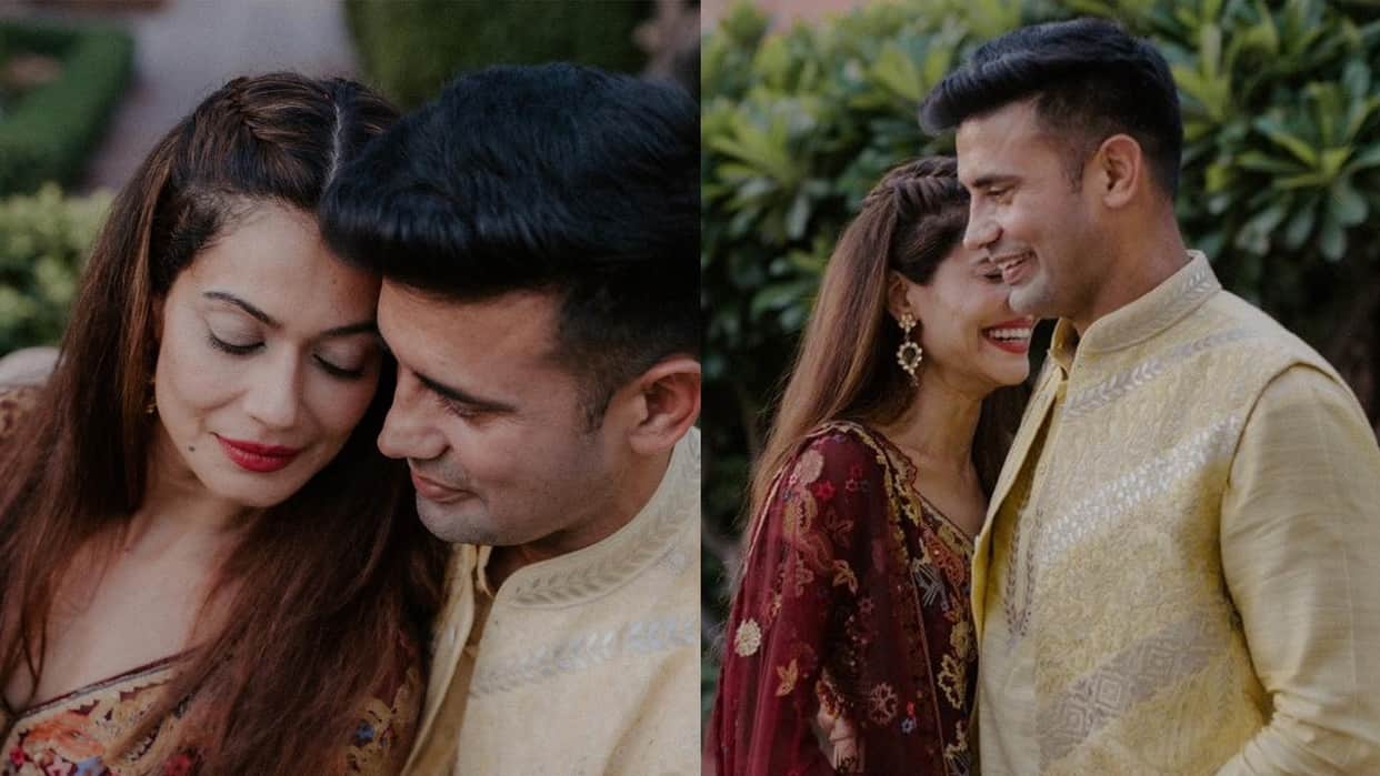 payal rohatgi and sangram singh pre wedding romantic photoshoot see pics