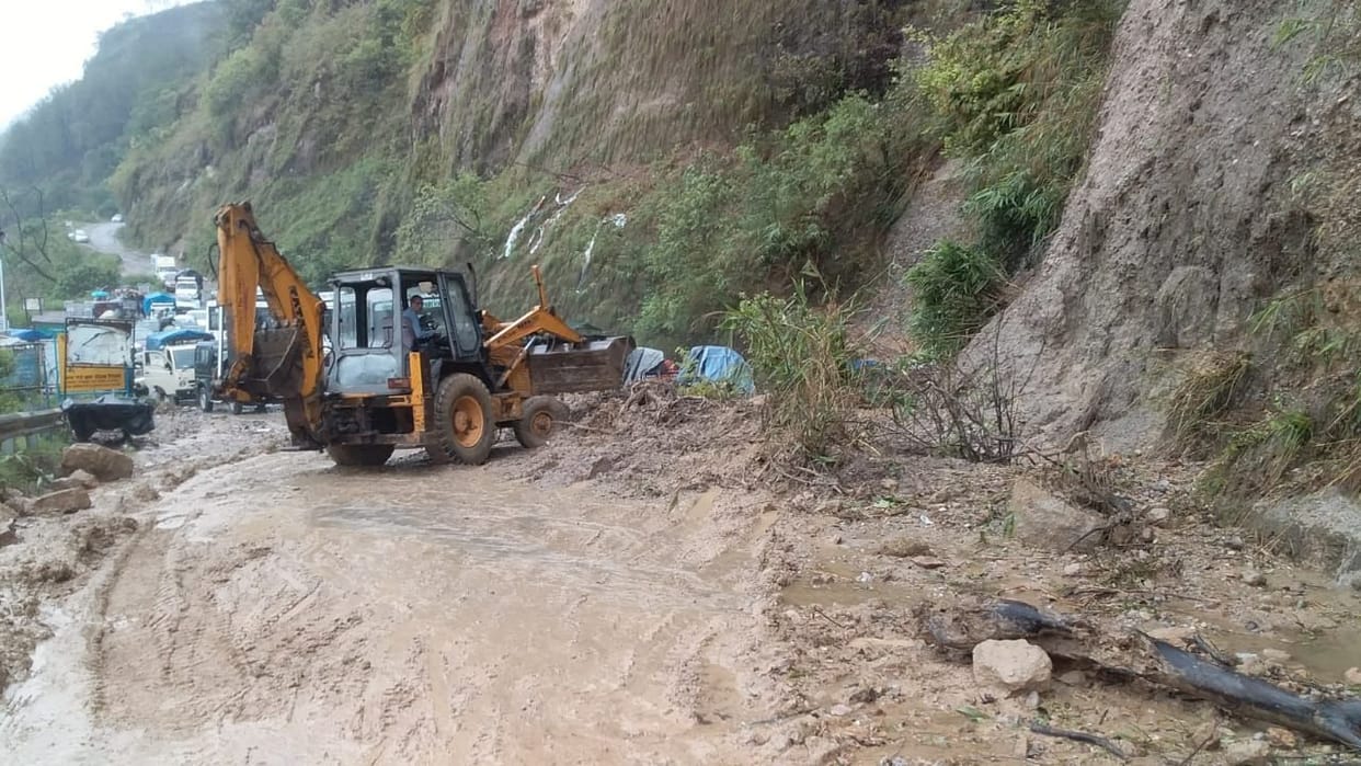 road closed due to rain