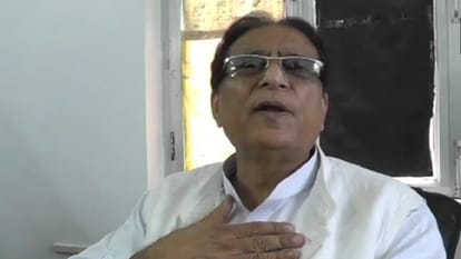 SP leader Azam Khan appeared through video conferencing from Sitapur jail in Dungarpur case