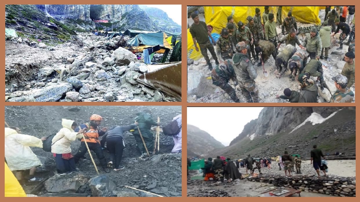amarnath cloudburst Jhansi devotees who returned from Amarnath Yatra narrated their ordeal