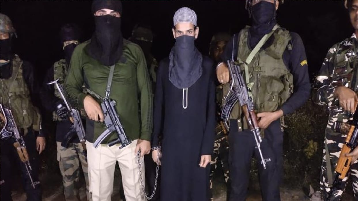 hybrid terrorist arrested in Kreeri area of Baramulla in Joint parties of Police and Army