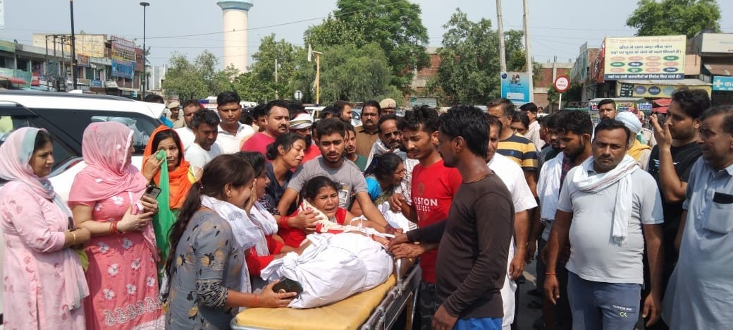 Death of mother and child, jam was kept at dead body chowk, Kurukshetra
