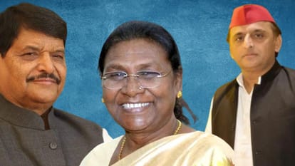 शिवपाल सिंह यादव, द्रौपदी मुर्मू और अखिलेश यादव