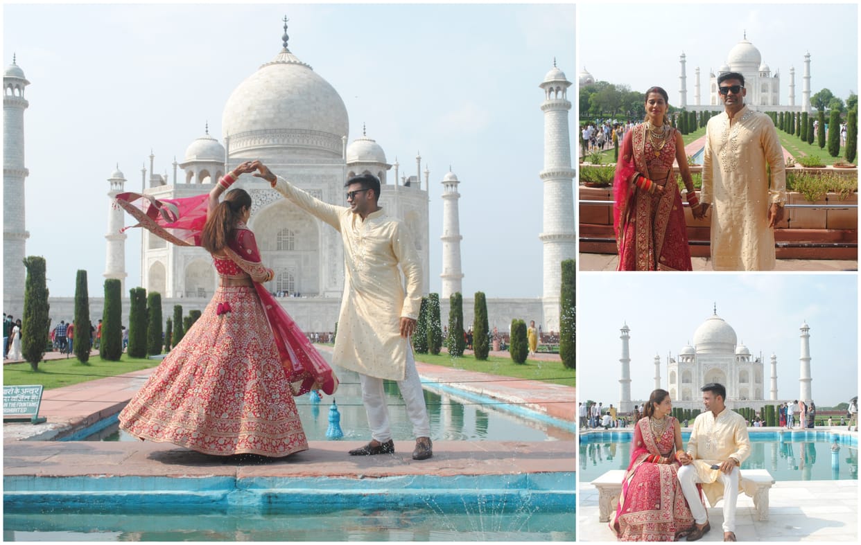 actress Payal Rohatgi and wrestler Sangram Singh visited the Taj Mahala After marriage