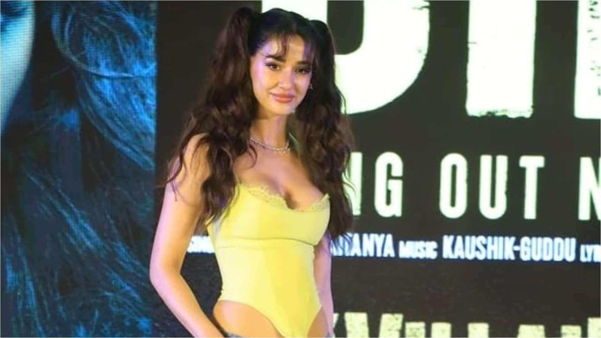 disha patani red and nude shade strapless gown for ek villain returns promotion look extremely gorgeous
