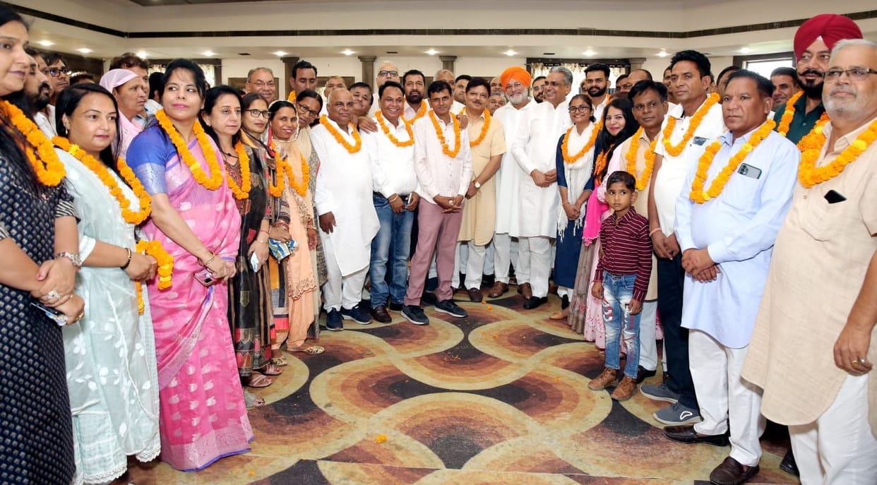 Newly elected chairman and councillors of Fatehabad and Bhuna welcomed