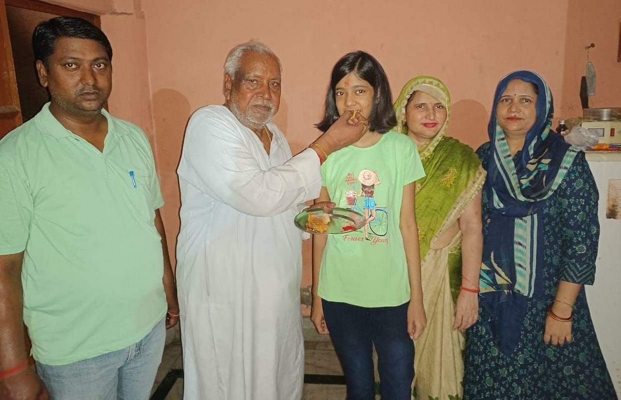 Pragya got first place in Navodaya Vidyalaya entrance exam