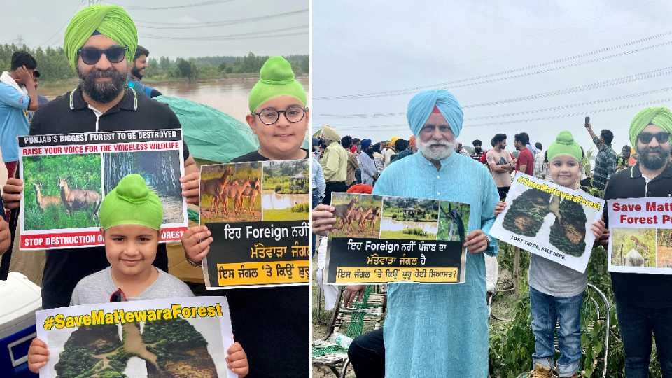 Protest against industrial park in Mattewada of Punjab