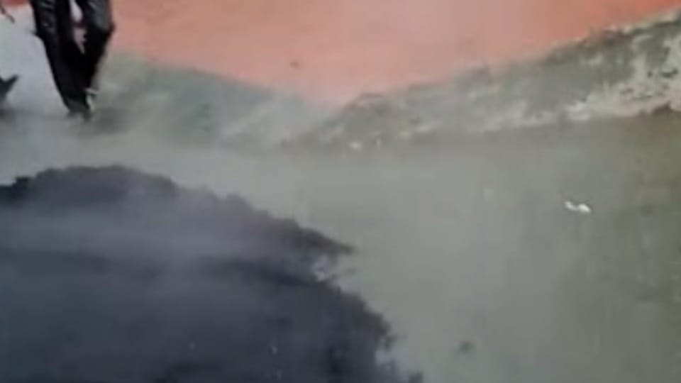 Punjab government suspended four officials after video of building road in Hoshiarpur in rain went viral 