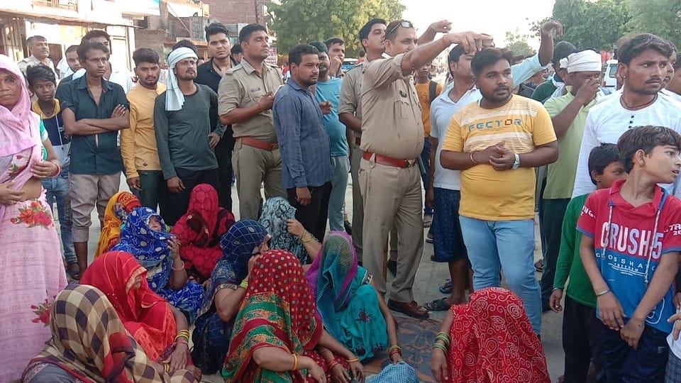 painful death of three year old girl drowned in open drain in front of house in agra