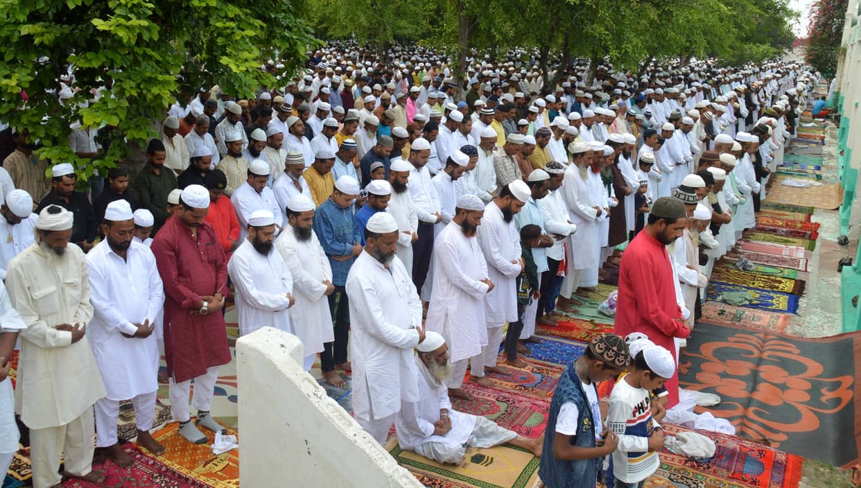 prayed for peace and peace by offering namaz
