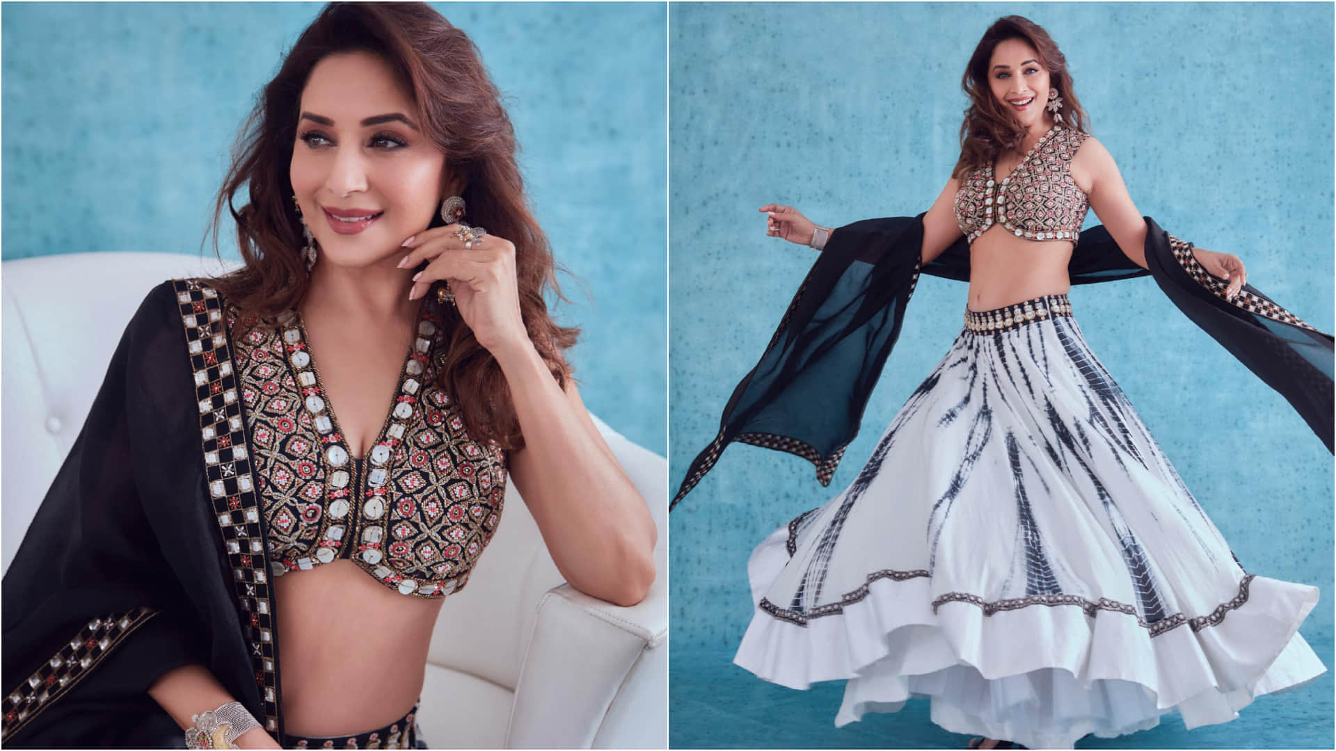 iconic blouse design from madhuri dixit closet must try women in this festive season
