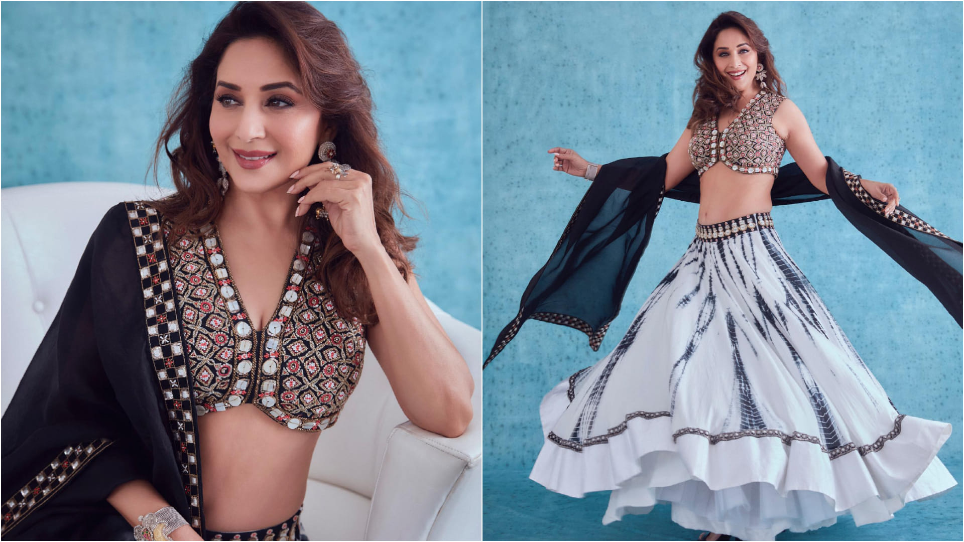 iconic blouse design from madhuri dixit closet must try women in this festive season