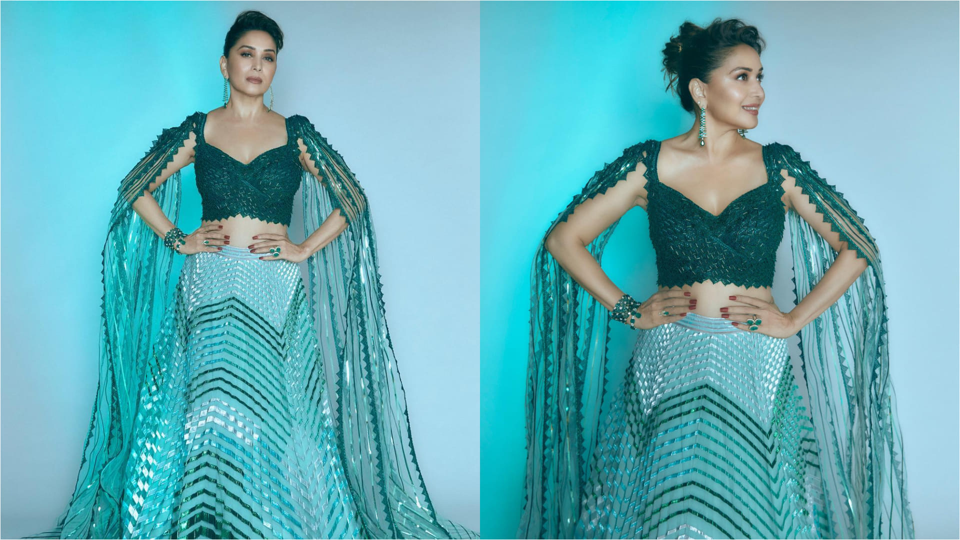 iconic blouse design from madhuri dixit closet must try women in this festive season