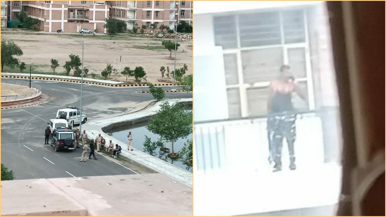 A CRPF constable has locked himself in his house inside the CRPF training centre premises in Jodhpur 