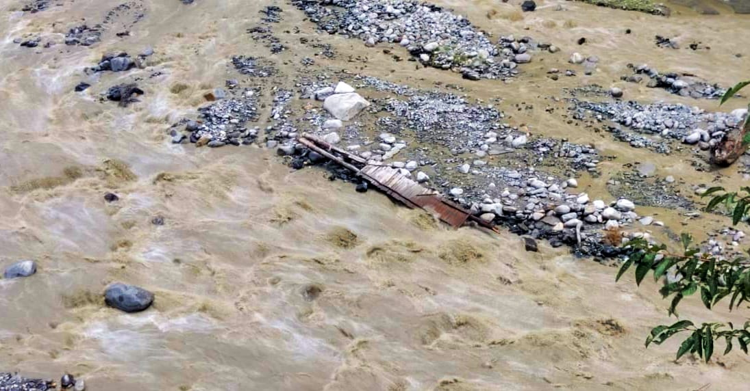 Beas water level increased due to heavy rain, temporary culvert ledger