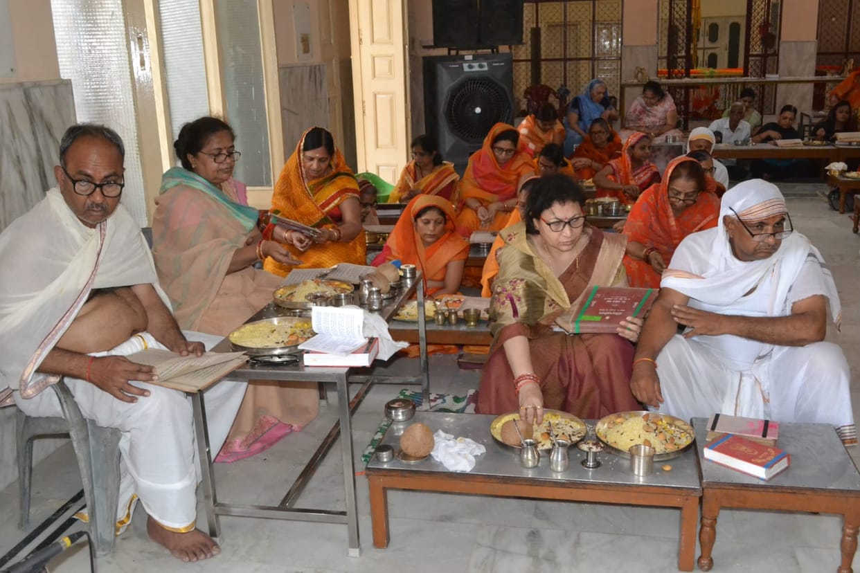 Offered 128 Arghyas in Siddhachakra Mahamandal Vidhan