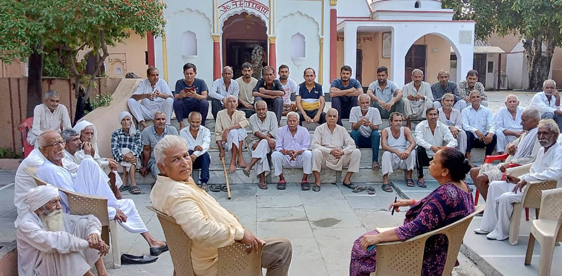Farmers demanded fair compensation in the meeting
