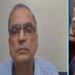राजनीतिक विश्लेषक शकील चौधरी और पाकिस्तानी स्तंभकार नुसरत मिर्जा।