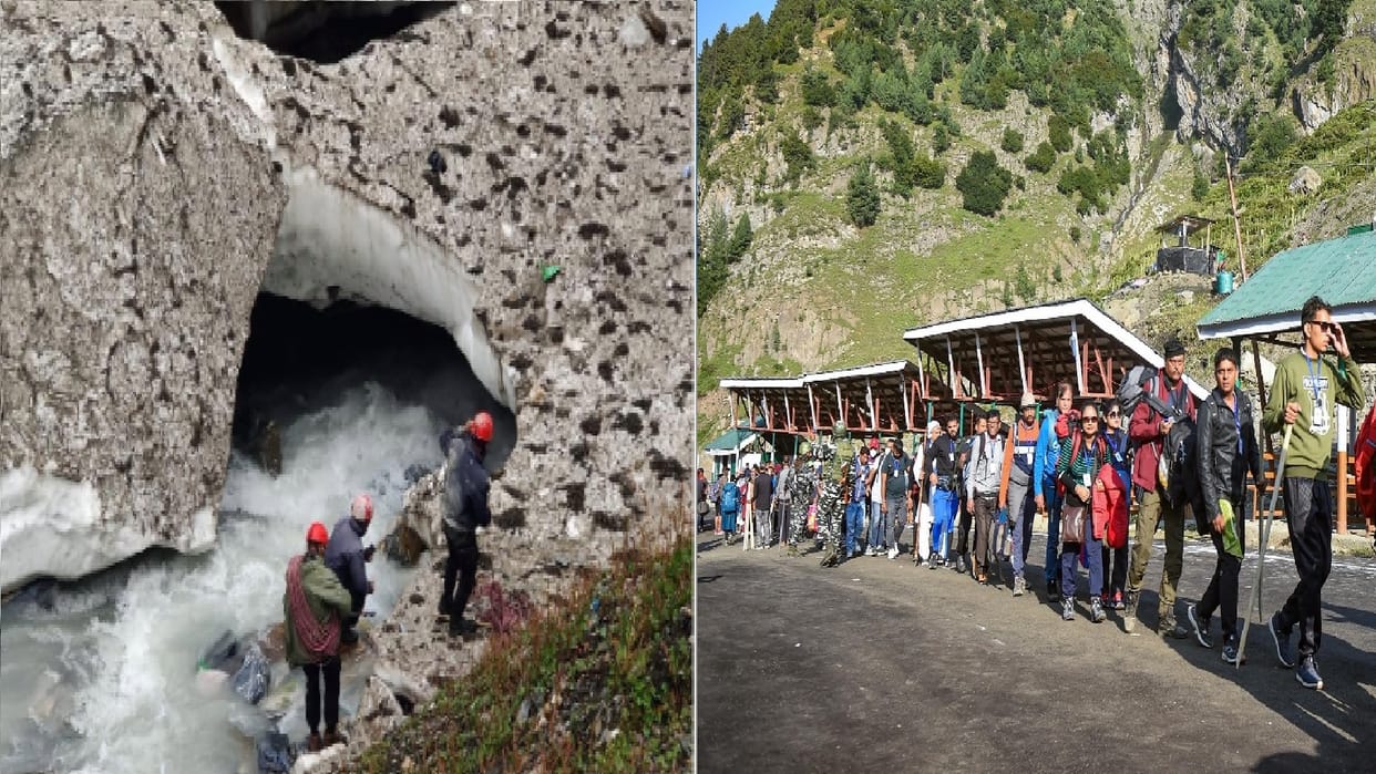 cloudburst near amarnath cave Amarnath Yatra jawans in search of missing people