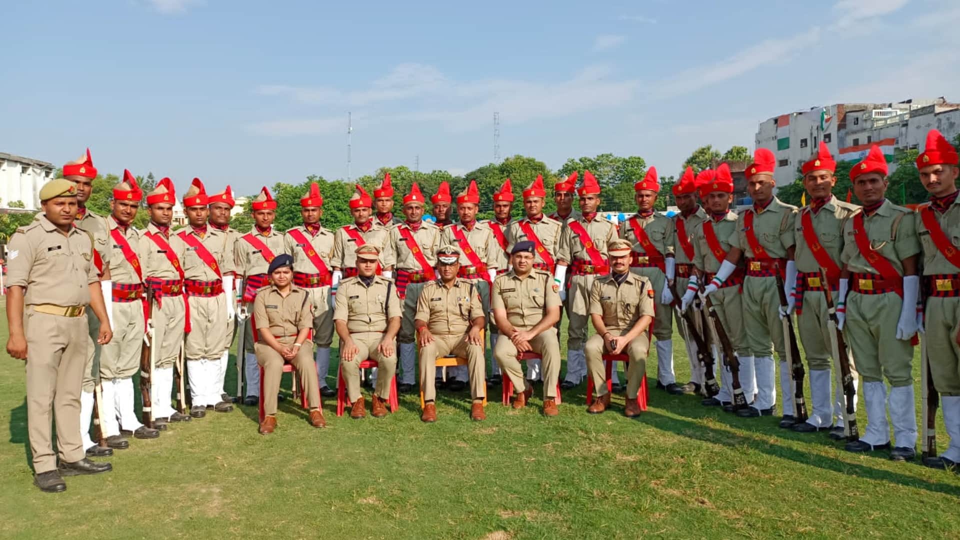 ADG took oath taking salute of passing Out Parade in Gorakhpur