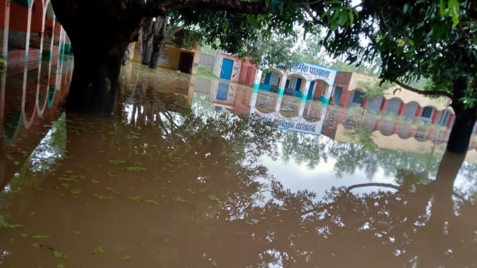 Village Kotla panchayat made drain inside school despite opposition of management committee in yamunanagar 