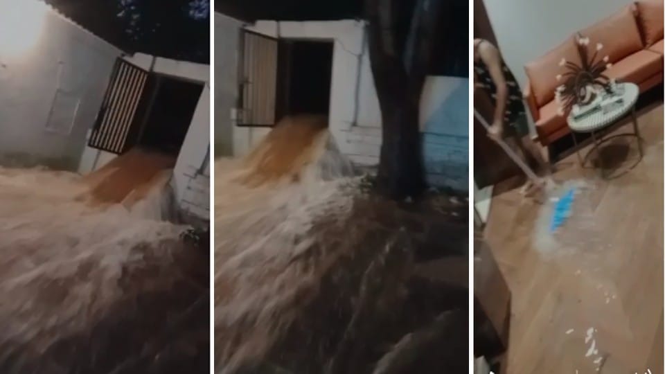 Bhopal Floods: Drain water entered the government bungalow of Union Minister Jyotiraditya Scindia in Bhopal.