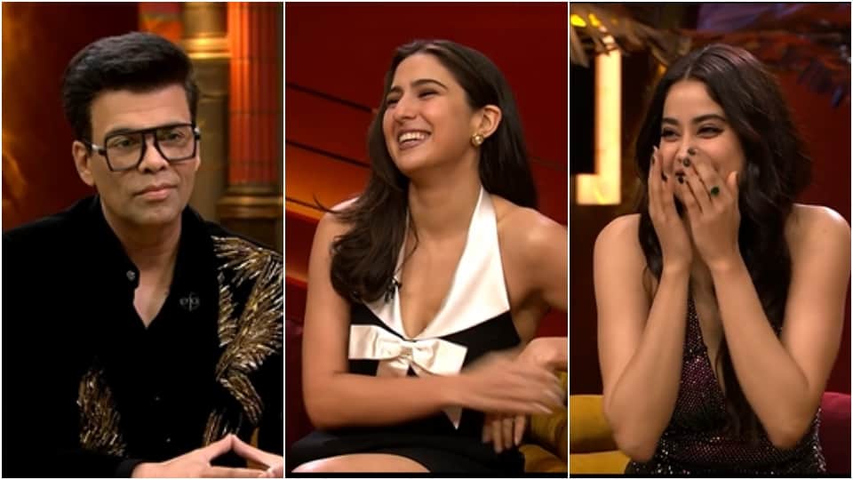 koffee with karan season 7 second episode trailer released now sara ali khan talk about vijay deverakonda with janhvi kapoor