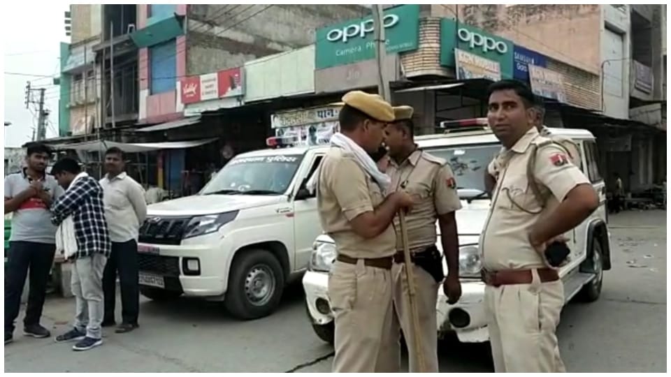 Tension in Bhilwaras Asind mob beat up young man of particular community for molesting girl
