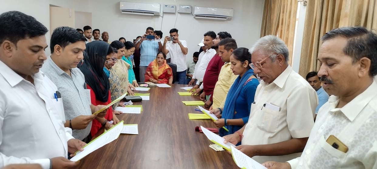 Napa Sadhaura's newly elected president and councilors took oath