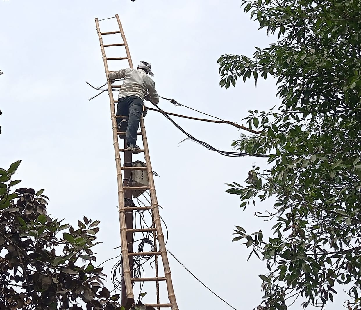 Crumbling power system from city to villages