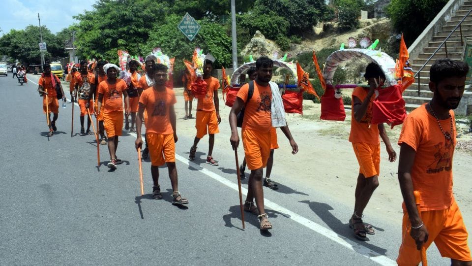 Kanwar yatra 2022 mela start in Soronji Kasganj