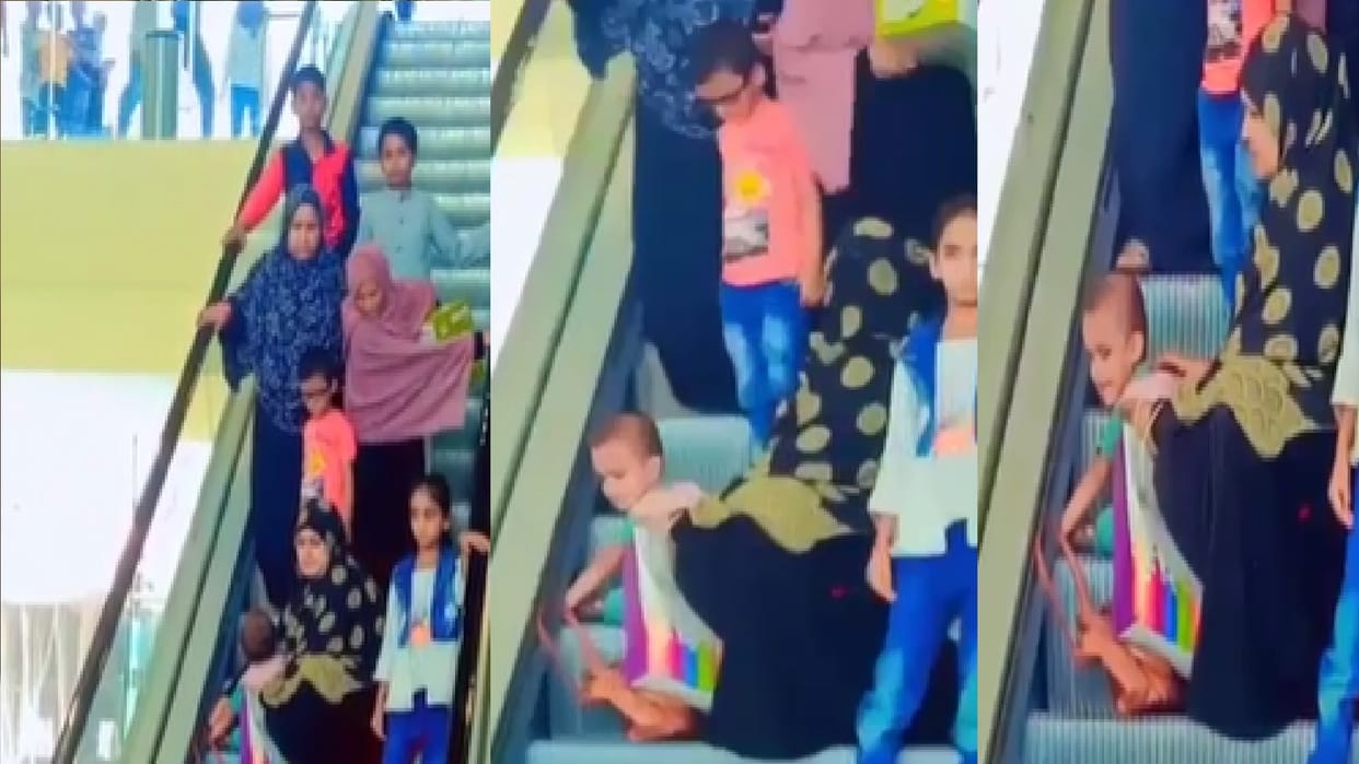 Major accident averted in Lulu Mall girl s hand trapped in escalator