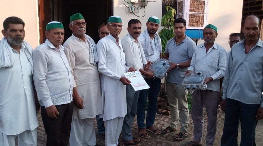 The farmers took off the meter of the tube well and handed it over to the SDO