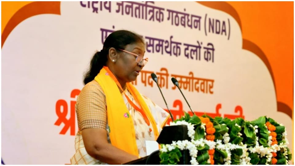 President Election 2022 NDA Presidential Candidate Draupadi Murmu in Jaipur Rajasthan