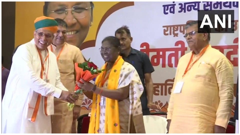 President Election 2022 NDA Presidential Candidate Draupadi Murmu in Jaipur Today BJP MP and MLAs