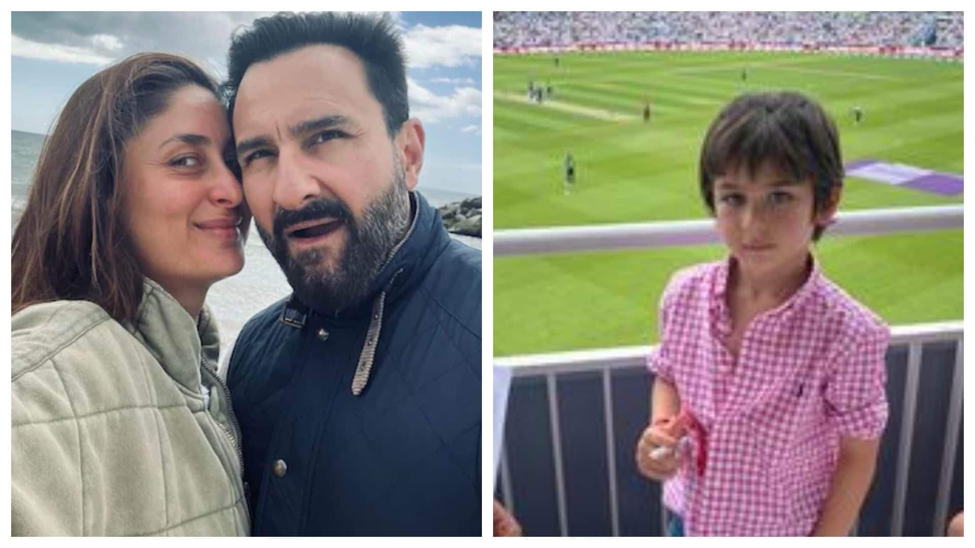 IND vs ENG MS Dhoni in oval to watch india vs england 1st odi seen with Saif Ali Khan Gordon Greenidge Rishabh Pant Kareena Kapoor son Taimur