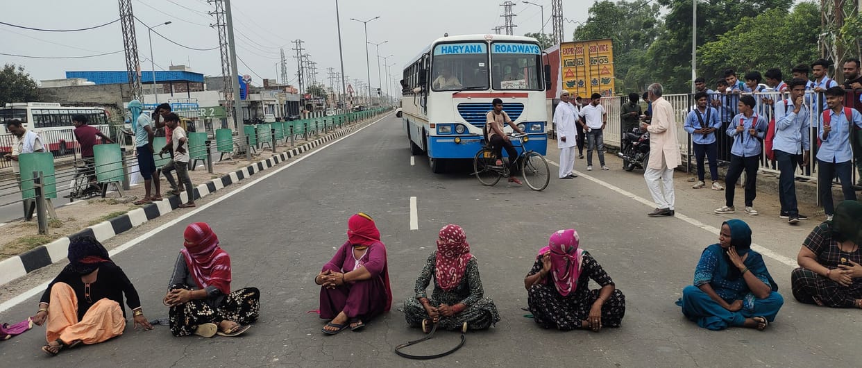 Delhi-Patiala highway jammed due to water problem