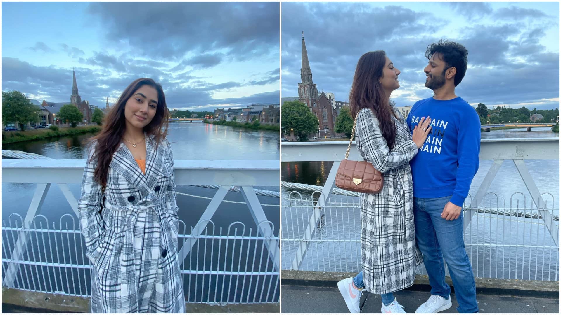 Rahul Vaidya Disha Parmar First Marriage Anniversary Romantic photos in Plane goes viral on Social media