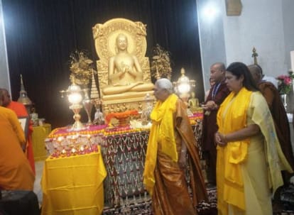 World peace will come by following the path shown by Lord Buddha, his teachings are relevant even today